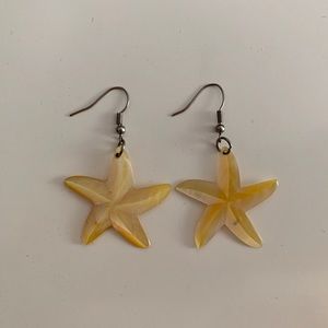 Starfish dangle earrings